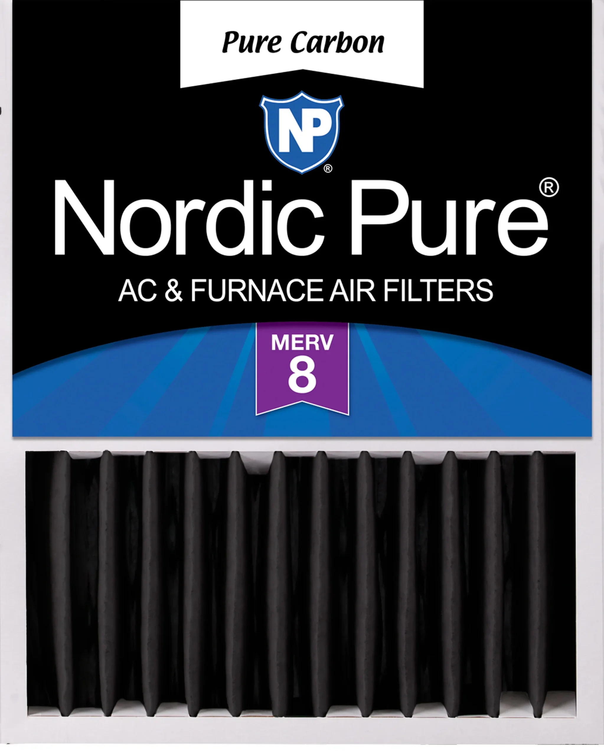 16x20x5 (4 3/8) Honeywell/Lennox Replacement Pure Carbon Pleated Odor Reduction Merv 8 Furnace Filter