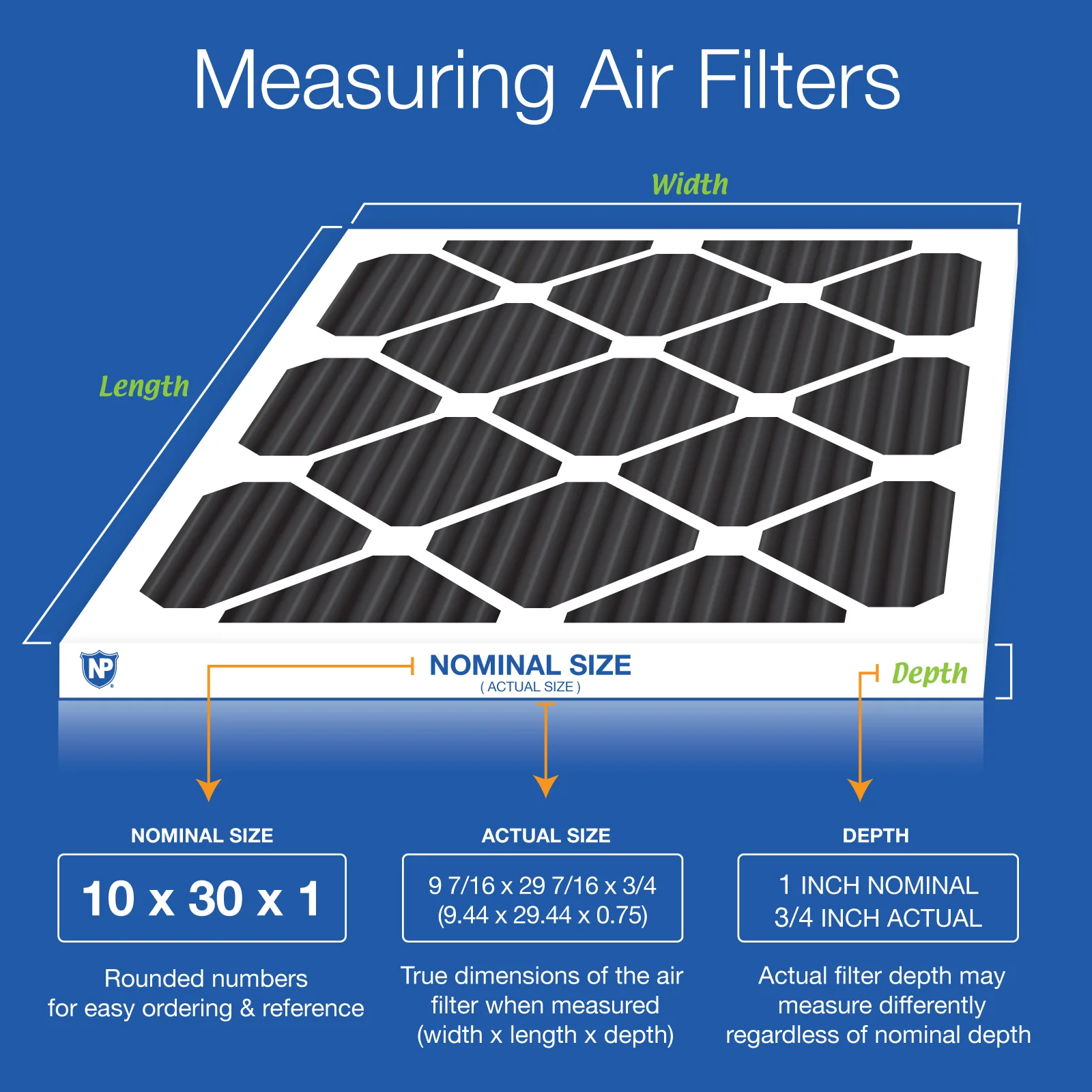 10x30x1 Pure Carbon Pleated Odor Reduction Furnace Air Filters