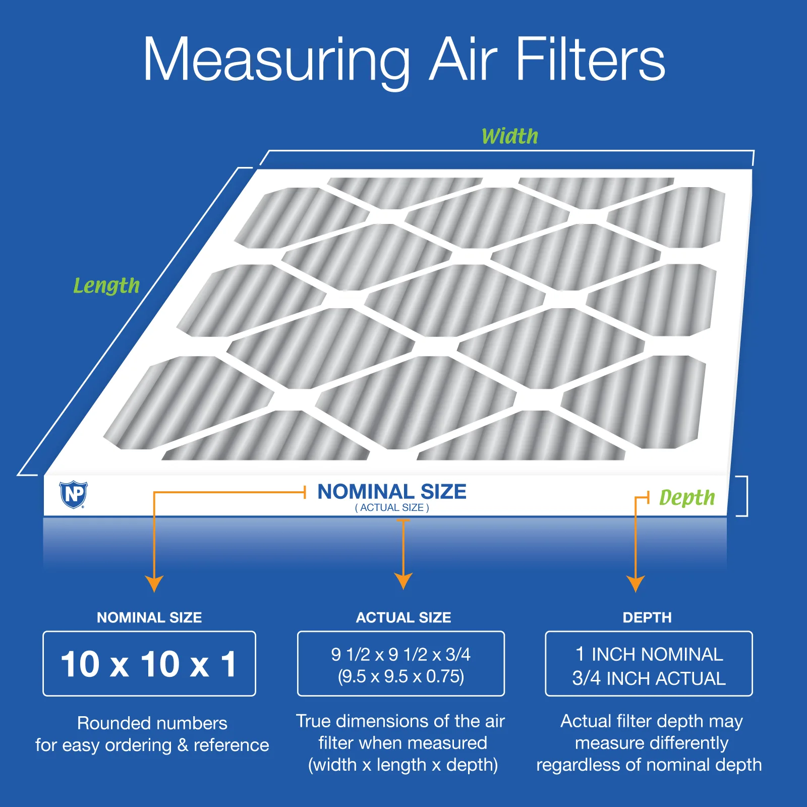 10x10x1 Furnace Air Filters MERV 8 Pleated Plus Carbon