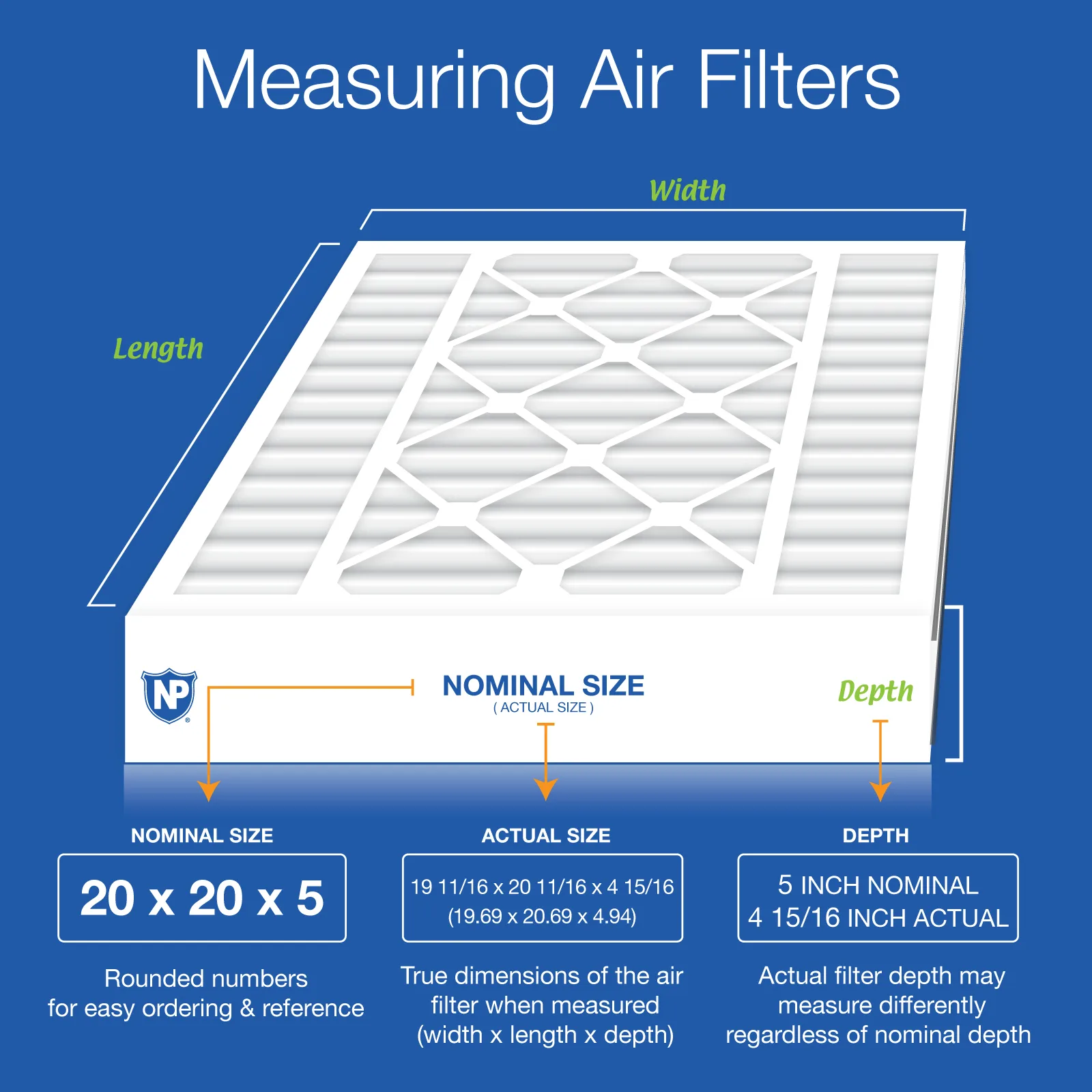 Air Bear 20x20x5 (4 15/16) Replacement 255649-103 MERV 10 Air Filters