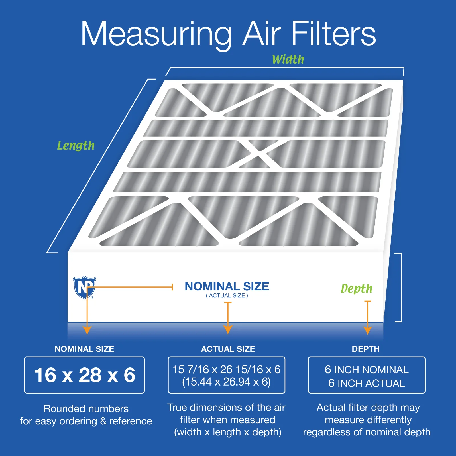 16x28x6 Aprilaire Space-Gard 2400 Replacement Air Filter Part 401 MERV 10 Plus Carbon