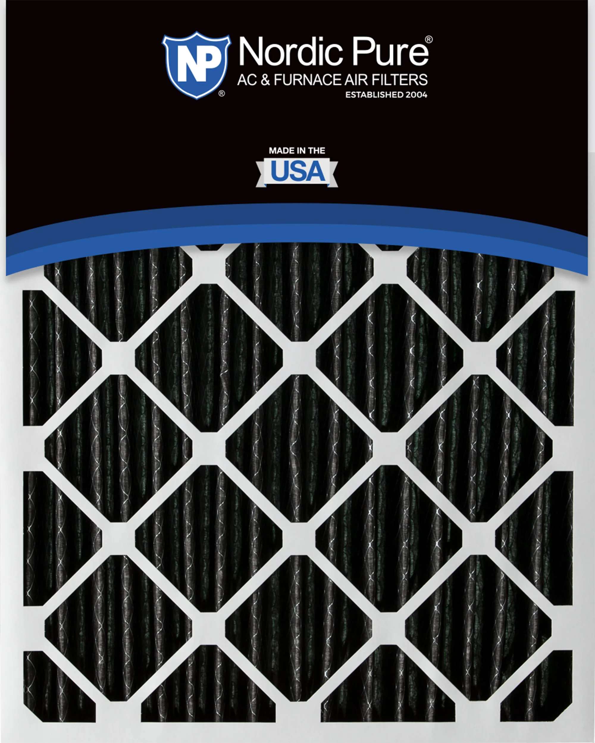 10x10x1 Furnace Air Filters MERV 8 Pleated Plus Carbon
