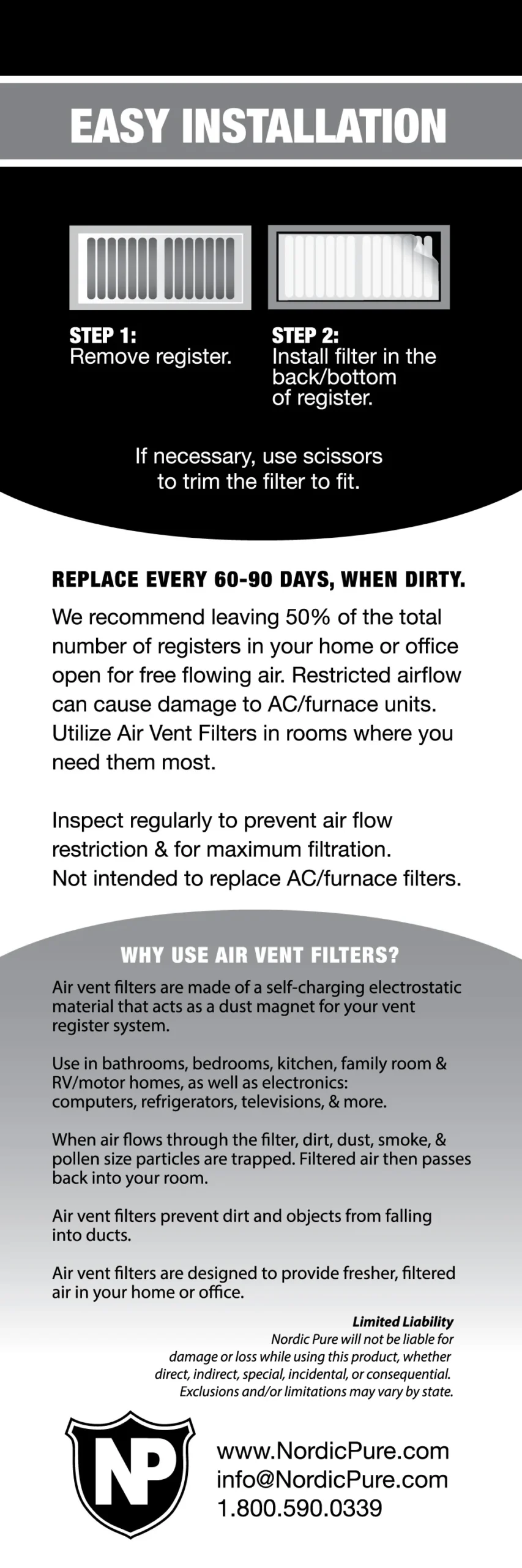 Cannabis Odor Reducing Advanced Carbon Air Vent Filters 4x12 (Register Vent Filters) 1 Pack of 12