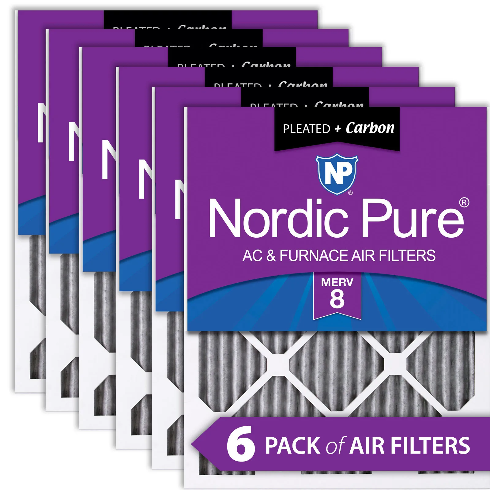 10x12x1 Exact MERV 8 Plus Carbon AC Furnace Filters