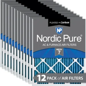 10x10x1 Pleated Air Filters MERV 7 Plus Carbon