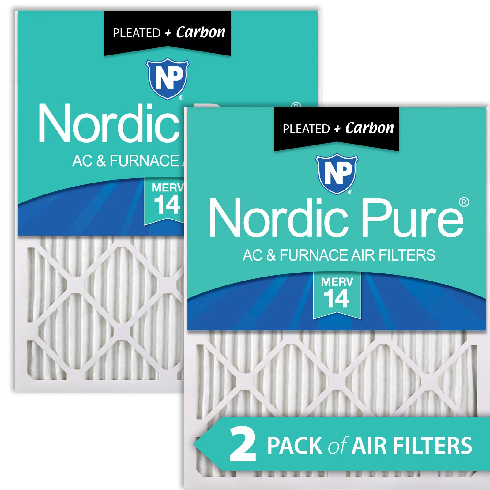 18x30x1 Pleated Air Filters MERV 14 Plus Carbon