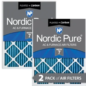 12x30x1 Pleated Air Filters MERV 7 Plus Carbon