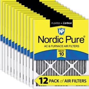 10x10x1 Furnace Air Filters MERV 10 Pleated Plus Carbon