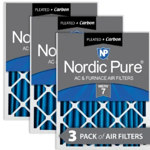 24x24x2 Pleated Air Filters MERV 7 Plus Carbon