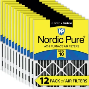 12x20x2 Furnace Air Filters MERV 10 Pleated Plus Carbon