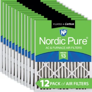 12x20x2 Pleated Air Filters MERV 13 Plus Carbon