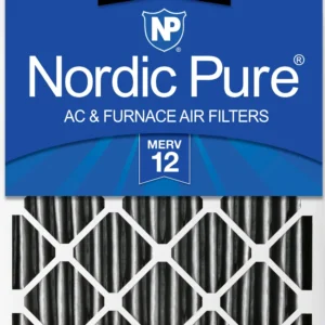 20x20x4 (3 5/8) Furnace Air Filters MERV 12 Pleated Plus Carbon