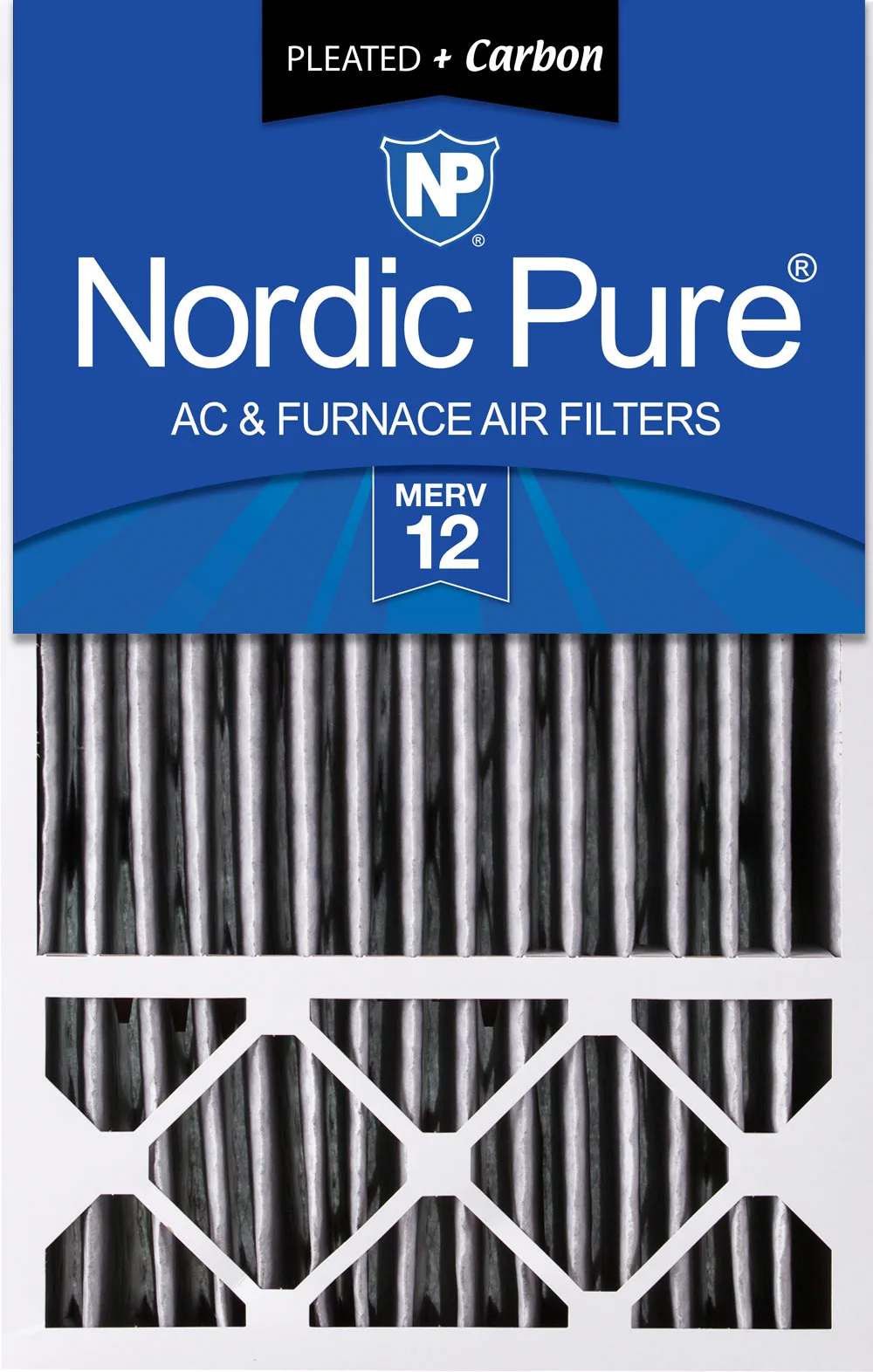 16x25x5 (4 3/8) Honeywell/Lennox Replacement Air Filters MERV 12 Pleated Plus Carbon