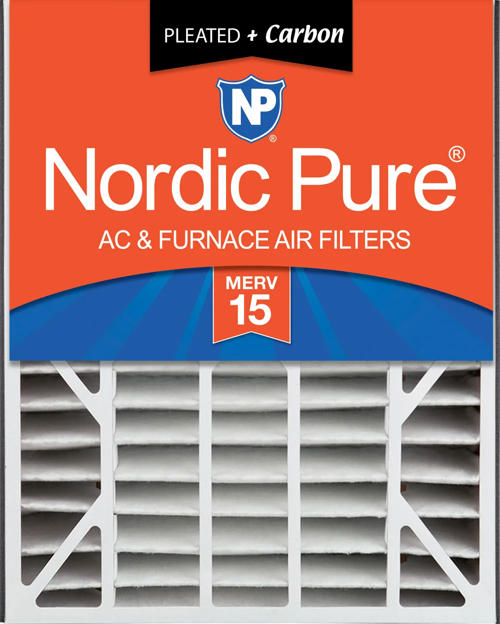 Air Bear 20x25x5 (4 7/8) Air Filter Replacement MERV 15 Plus Carbon