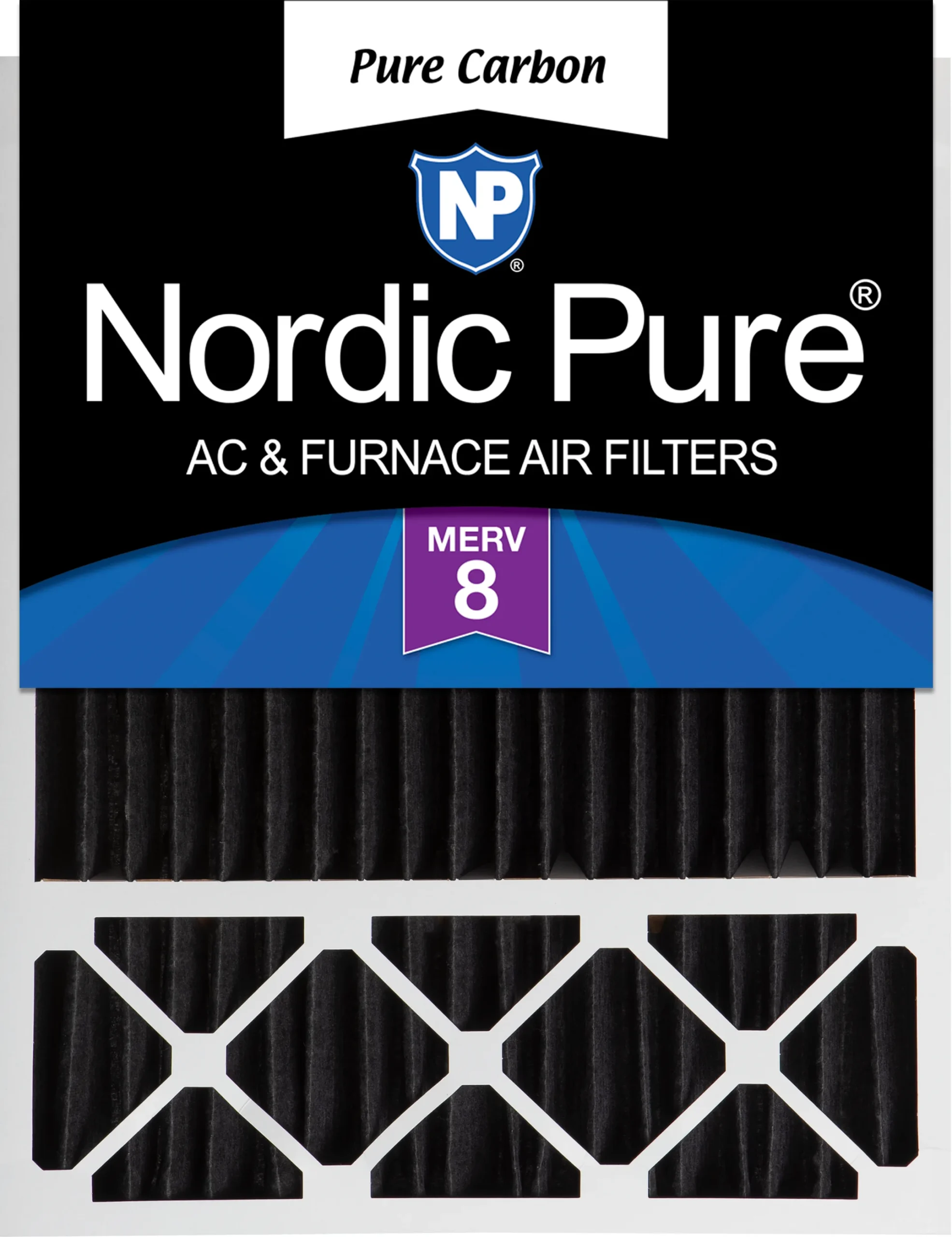 20x25x5 (4 3/8) Honeywell/Lennox Replacement Pure Carbon Pleated Odor Reduction Merv 8 Furnace Filter