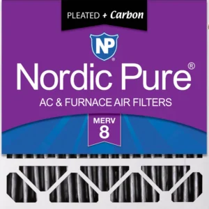 20x20x5 (4 3/8) Honeywell/Lennox Replacement Furnace Filters MERV 8 Pleated Plus Carbon