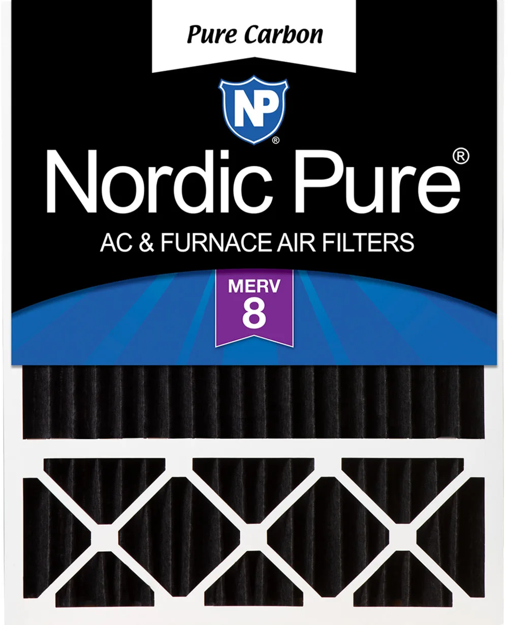 20x25x5 (4 3/8) Lennox X6673_X6675 Replacement Pure Carbon Pleated Odor Reduction Merv 8 Furnace Filter