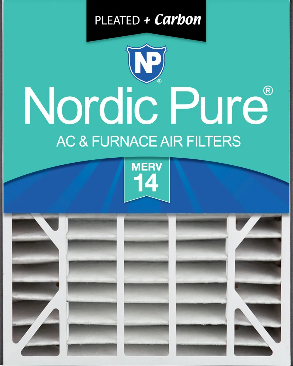 Air Bear 20x25x5 (4 7/8) Air Filter Replacement MERV 14 Plus Carbon