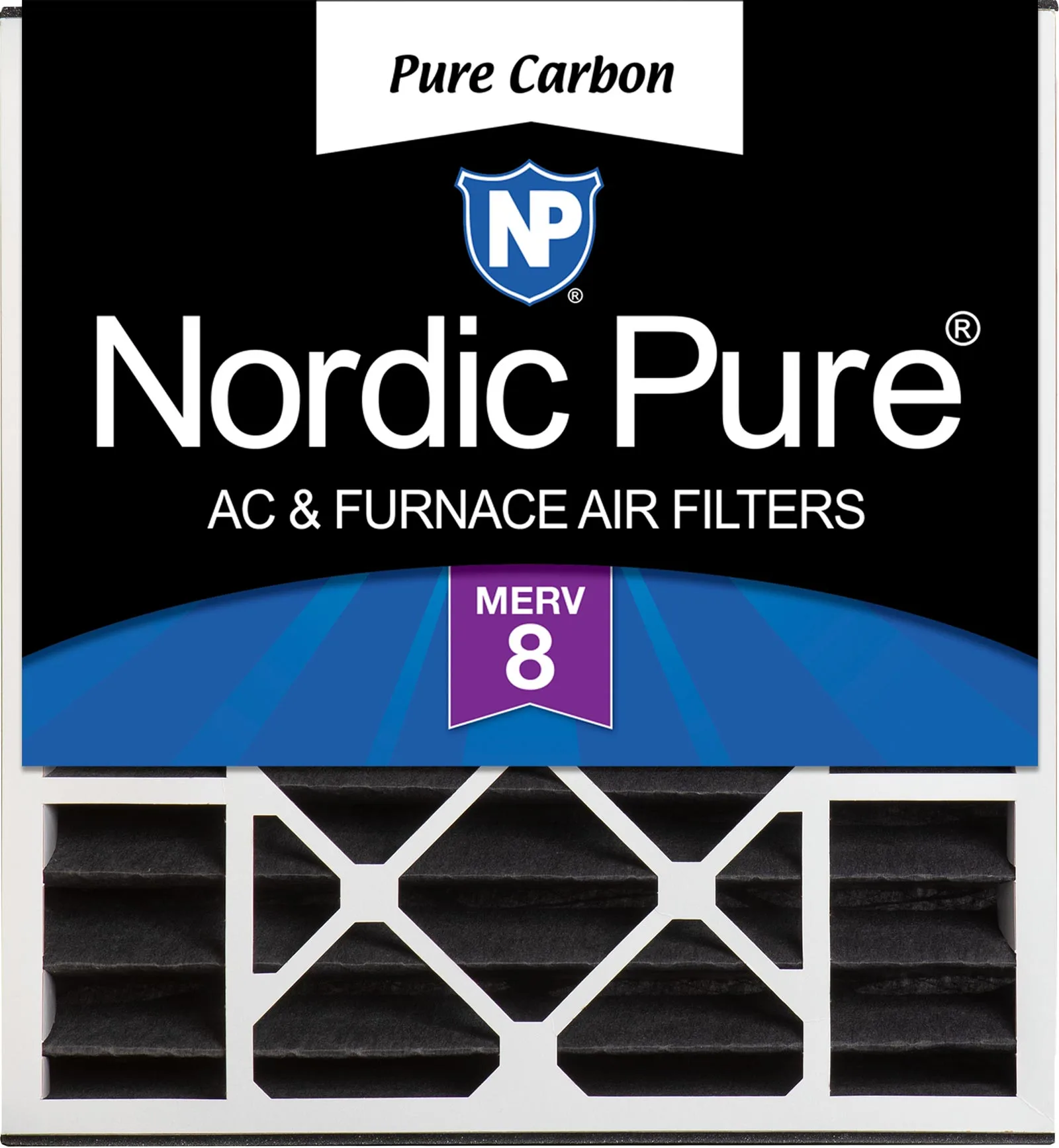 Air Bear 20x20x5 (4 15/16) Replacement 259112-103 Pure Carbon Pleated Odor Reduction Merv 8 Furnace Filter