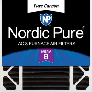 20x20x5 (4 3/8) Honeywell/Lennox Replacement Pure Carbon Pleated Odor Reduction Merv 8 Furnace Filter