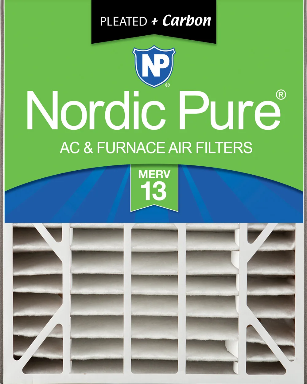 Air Bear 20x25x5 (4 7/8) Air Filter Replacement MERV 13 Plus Carbon