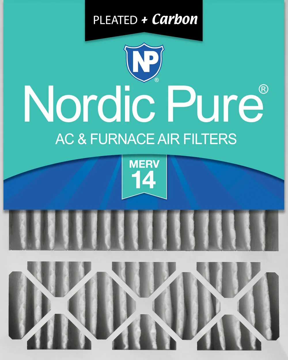 20x25x5 (4 3/8) Honeywell/Lennox Replacement Air Filters MERV 14 Plus Carbon