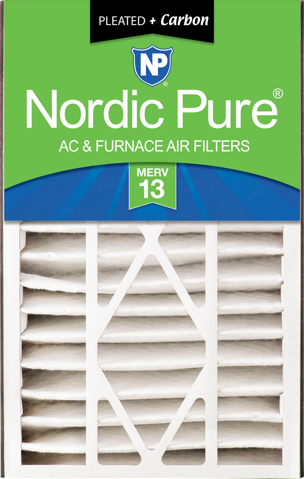 Air Bear 16x25x5 (4 7/8) Air Filter Replacement MERV 13 Plus Carbon