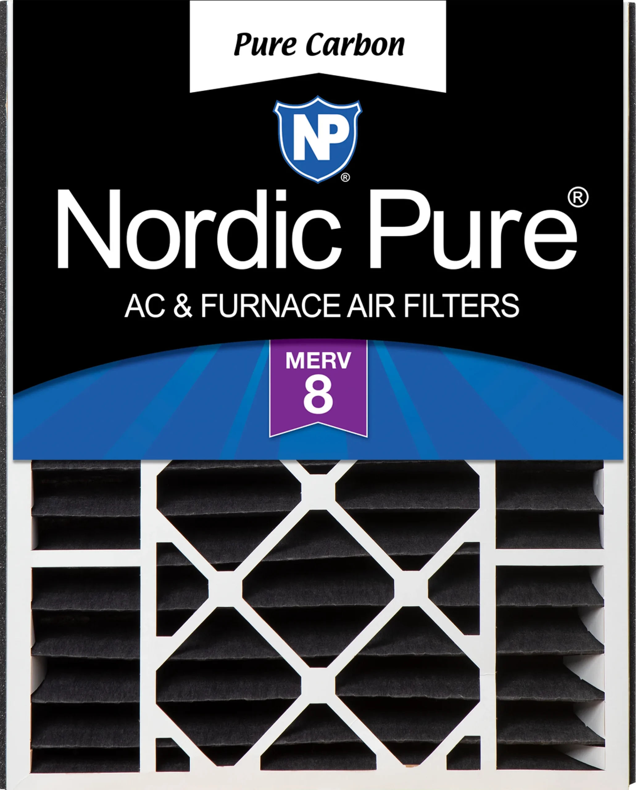 Air Bear 20x25x5 (4 7/8) Replacement 259112-102 Pure Carbon Pleated Odor Reduction Merv 8 Furnace Filter