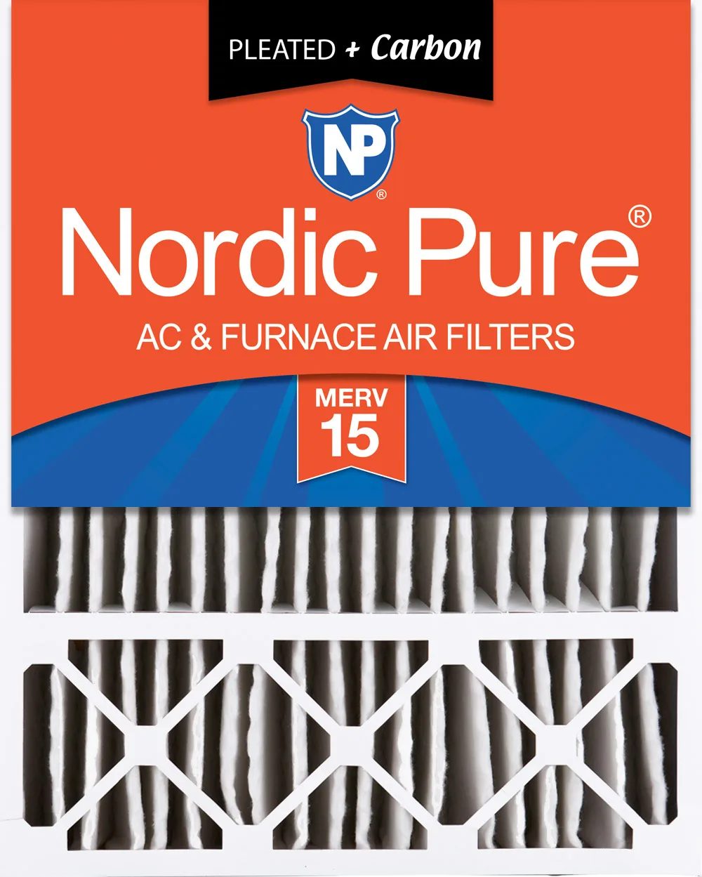 20x25x5 (4 3/8) Honeywell/Lennox Replacement Air Filters MERV 15 Plus Carbon
