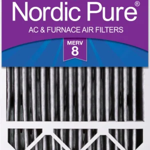 16x25x5 (4 3/8) Honeywell/Lennox Replacement Air Filters MERV 8 Pleated Plus Carbon
