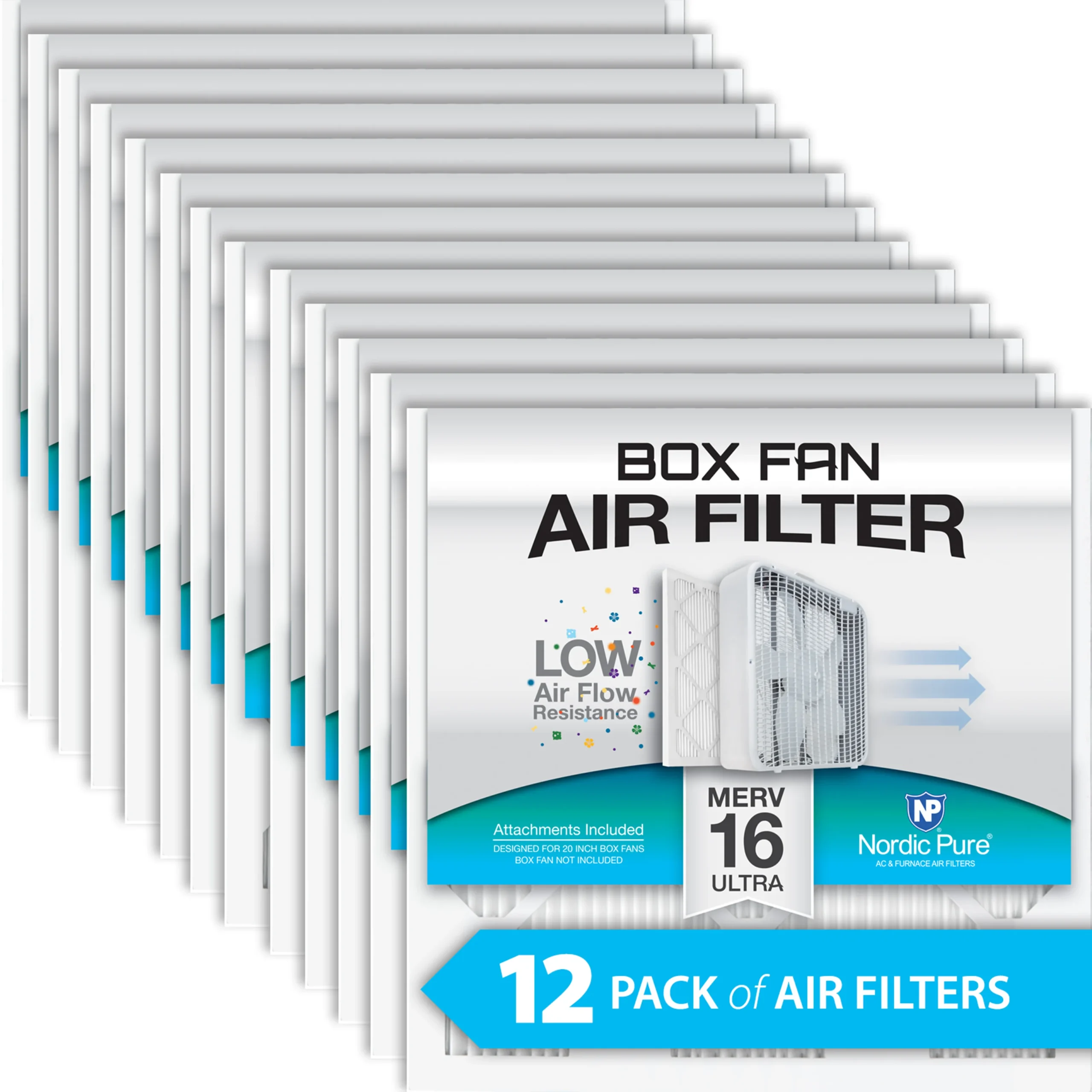 Box Fan Air Filter 20x20x1 Ultra MERV 16
