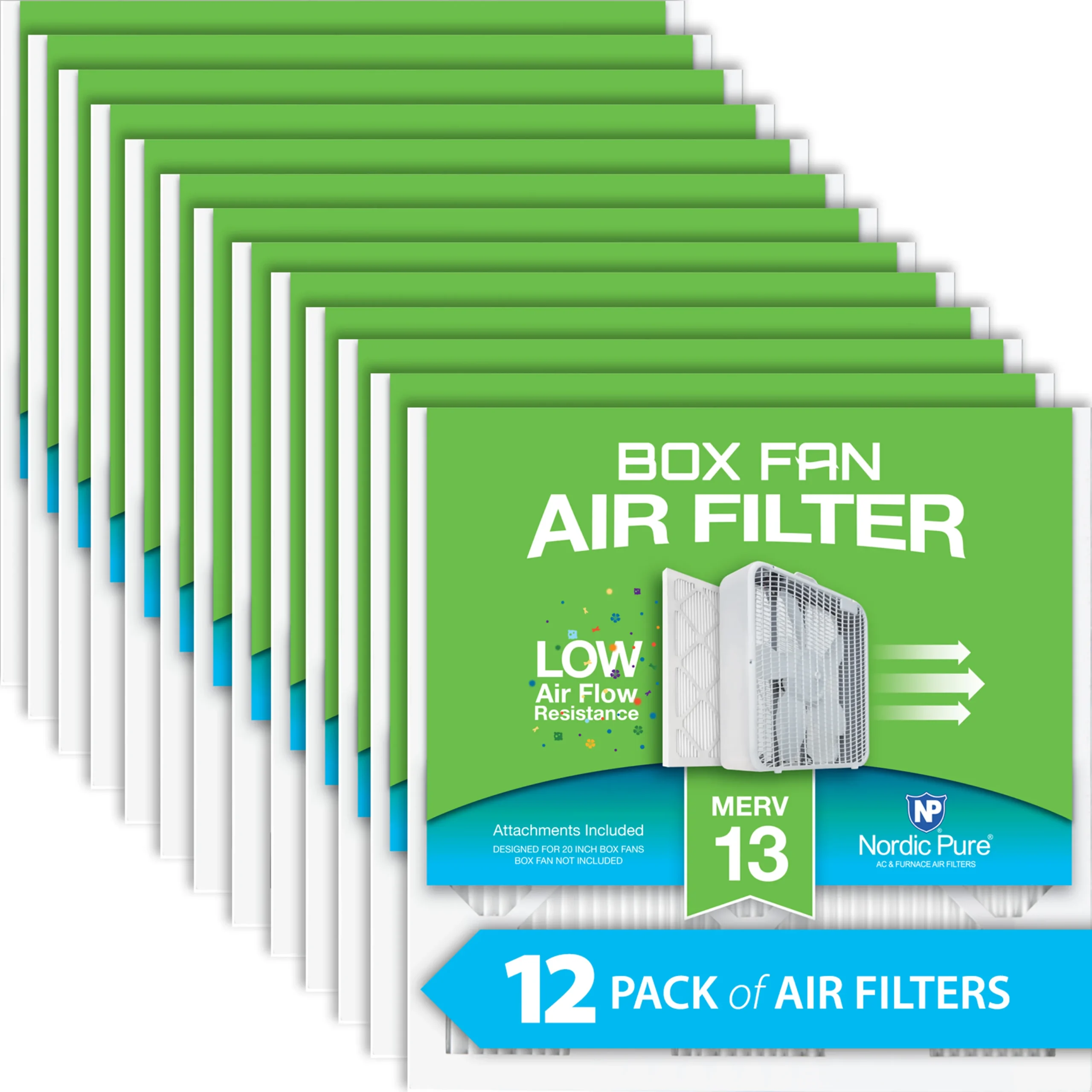 Box Fan Air Filter 20x20x1 MERV 13